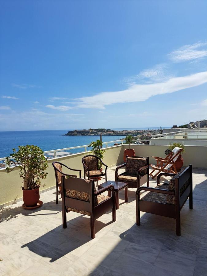 Seaview Flora'S Luxury Apartment-300Meters From The Beach Rethymno  Bagian luar foto