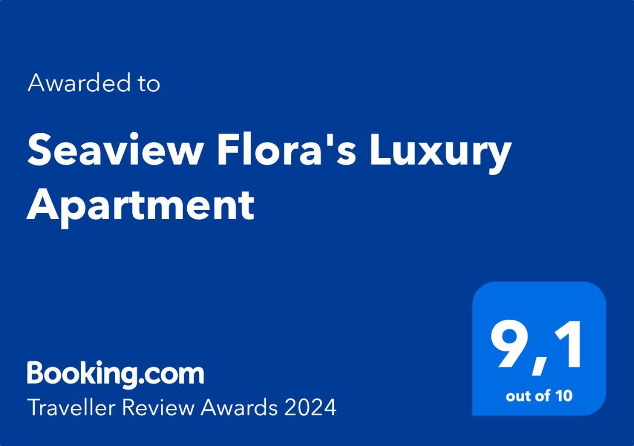Seaview Flora'S Luxury Apartment-300Meters From The Beach Rethymno  Bagian luar foto